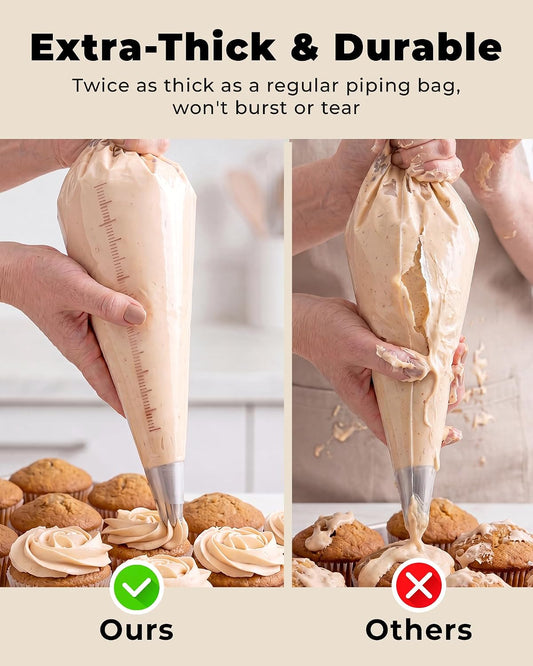 Bake Choice 18 Inch Piping Bags, 100PCS Thickened Disposable Pastry Bags — product details