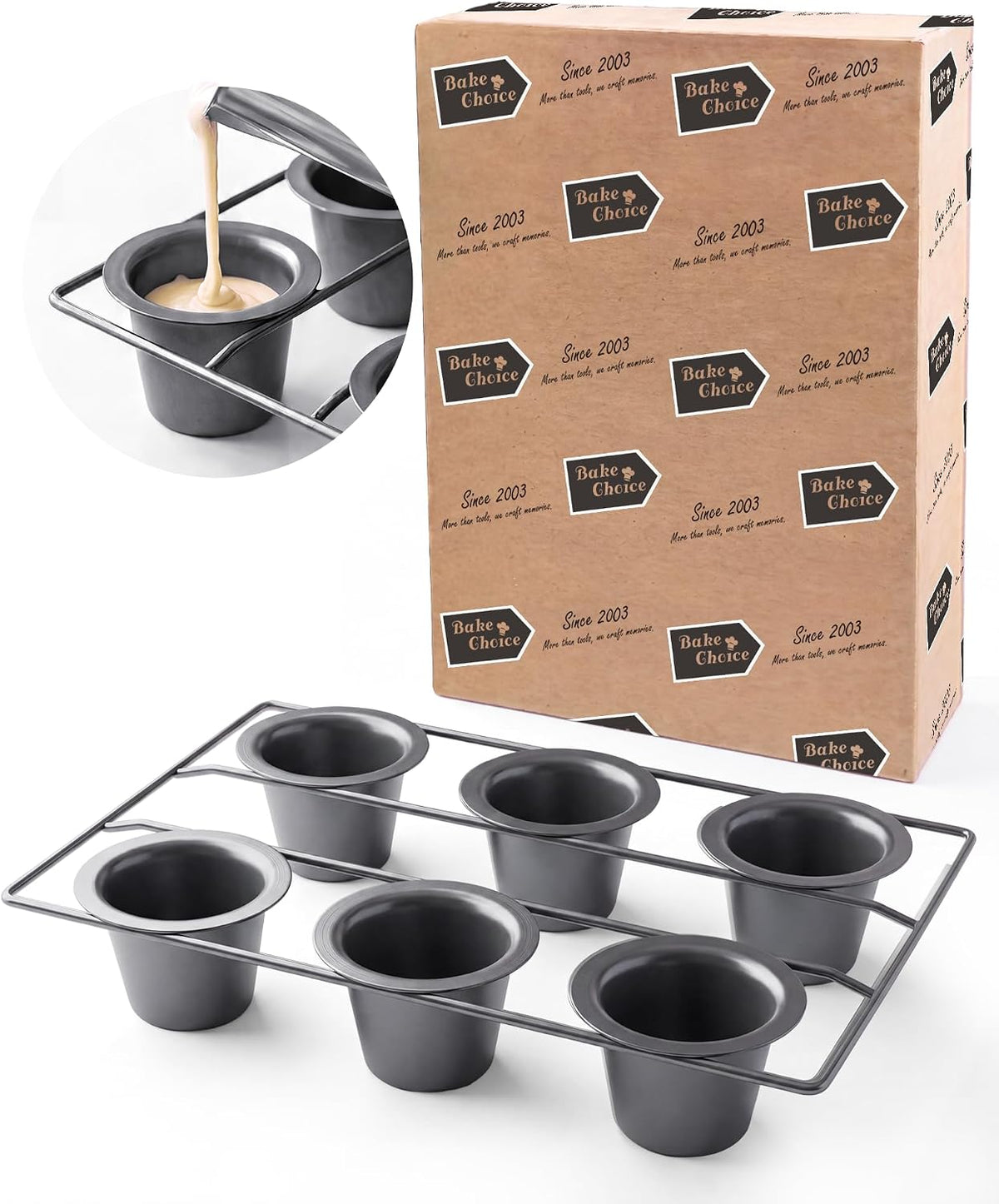 Nonstick 6-Cup Popover Pan, Heavy-Duty Carbon Steel — product details