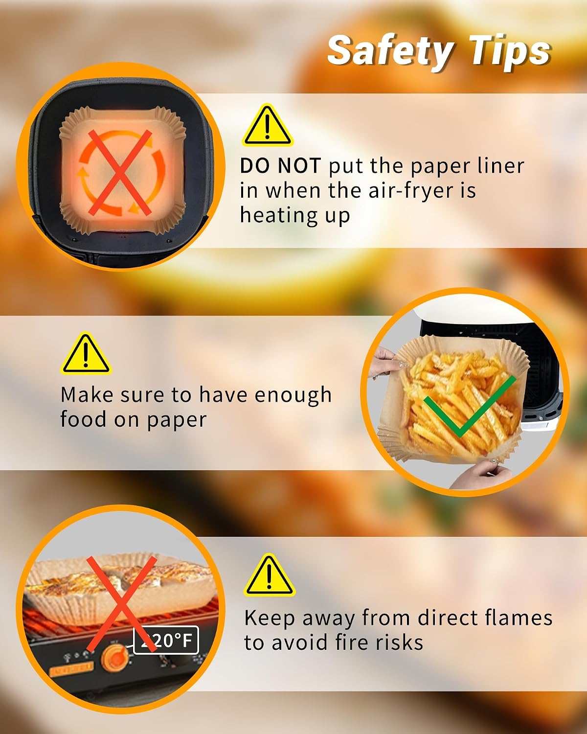500Pcs Air Fryer Paper Liners, 8’’ Square Disposable Parchment Paper — product details