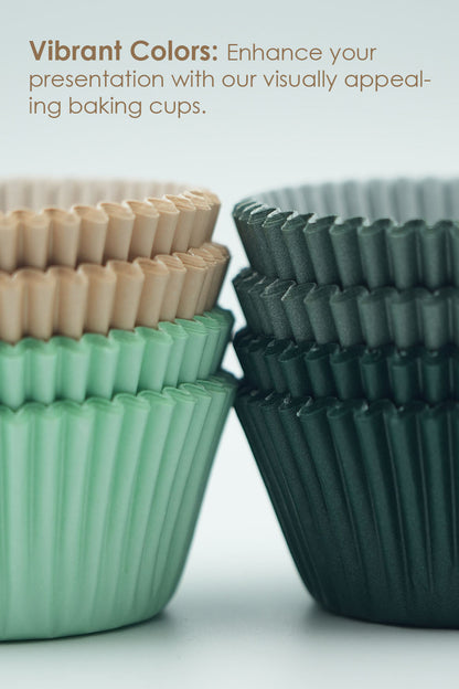 [Mini Size] Non-stick 400pcs Cupcake Liners for Baking, Natural, Food-grade Cupcake Wrapper, Greaseproof Parchment Muffin Liners