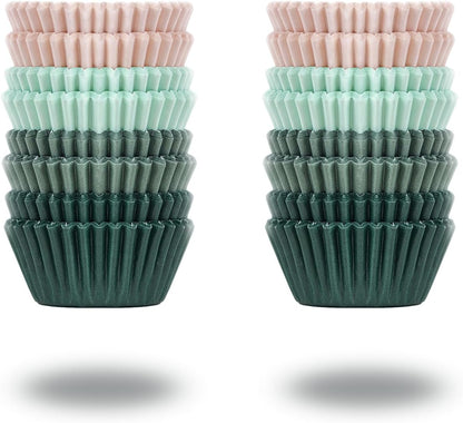 [Mini Size] Non-stick 400pcs Cupcake Liners for Baking, Natural, Food-grade Cupcake Wrapper, Greaseproof Parchment Muffin Liners