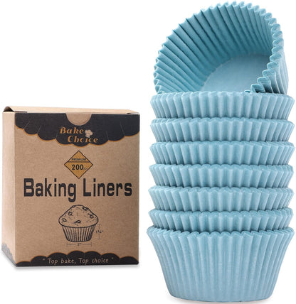 [Standard Size] Non-stick 200pcs Cupcake Liners for Baking, Natural, Food-grade Cupcake Wrapper, Greaseproof Parchment Muffin Liners