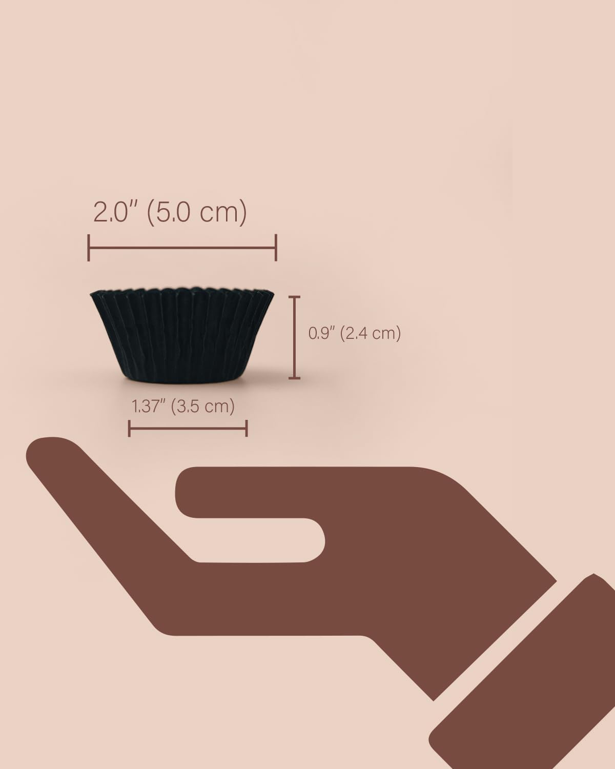 Bake Choice 400pcs Black Mini cupcake liners for baking, mini muffin liners — product details