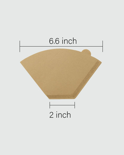 Bake Choice Coffee Filters #2 Cone Paper, # 2 Cone Shaped Unbleached All Natural Compostable Coffee Filters 100 Count, Biodegradable and Compostable, No Blowout — product details