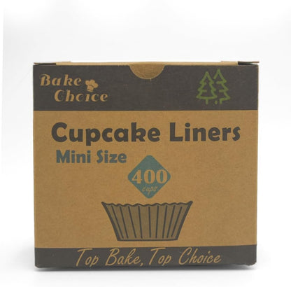Bake Choice Cupcake Liners for Baking, 400 Pcs Mini Muffin Liners, Food Grade Cupcake Wrappers, Colorful Greaseproof Parchment Paper for Birthday, Party & Wedding, Calyx Series — product details