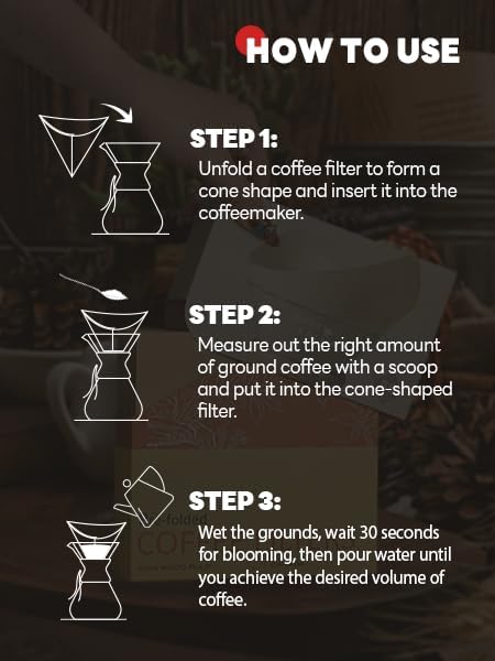Bake Choice Coffee Filters, 5-13 Cups, for Pour-Over Coffee Makers, 50 Pcs — product details