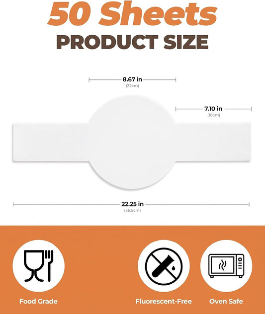 Bake Choice 50 Pcs Parchment Paper for Sourdough Baking, 8.67" Round — product details