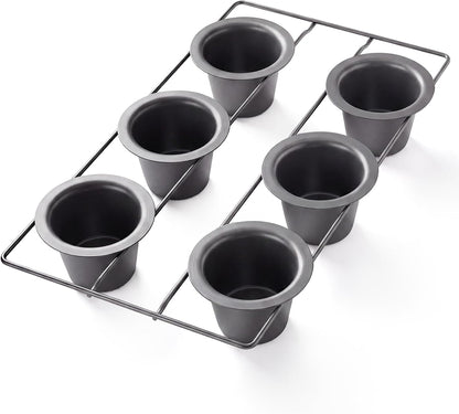 Nonstick 6-Cup Popover Pan, Heavy-Duty Carbon Steel — product details