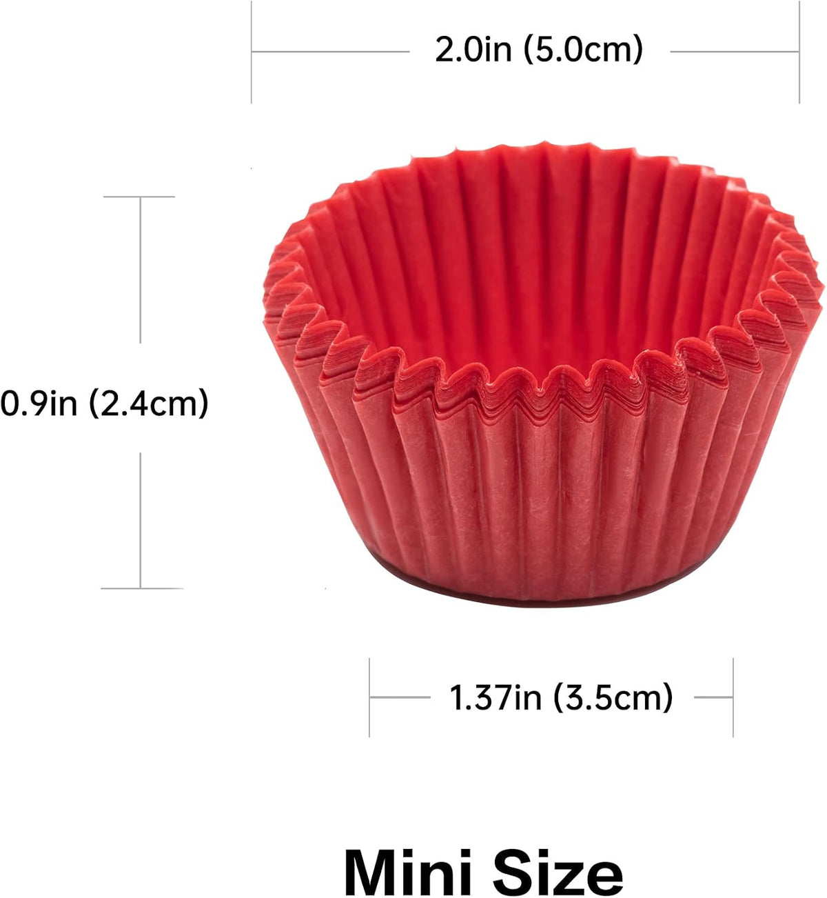 Bake Choice 400pcs Rainbow cupcake liners, mini Christmas muffin liners — product details