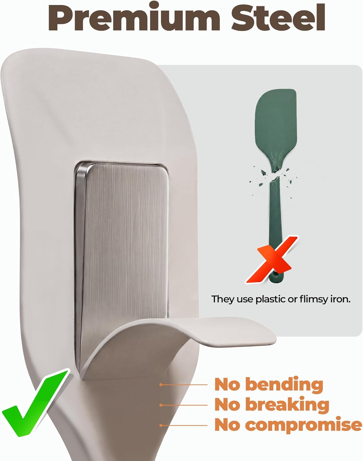 Bake Choice 2 Pieces Silicone Spatula Set, Premium Steel Core — product details