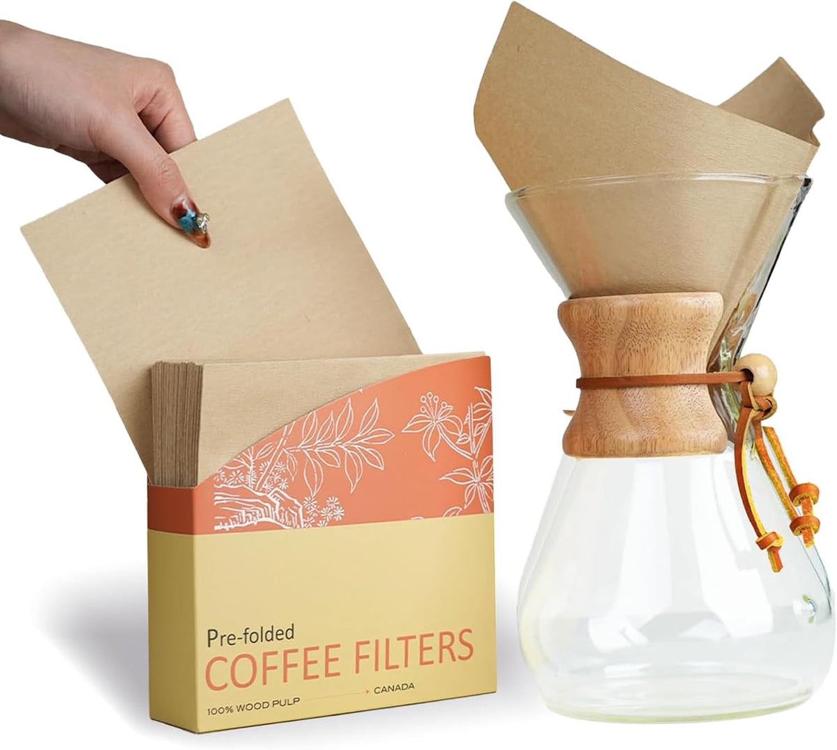Bake Choice Coffee Filters, 5-13 Cups, for Pour-Over Coffee Makers, 50 Pcs — main product image