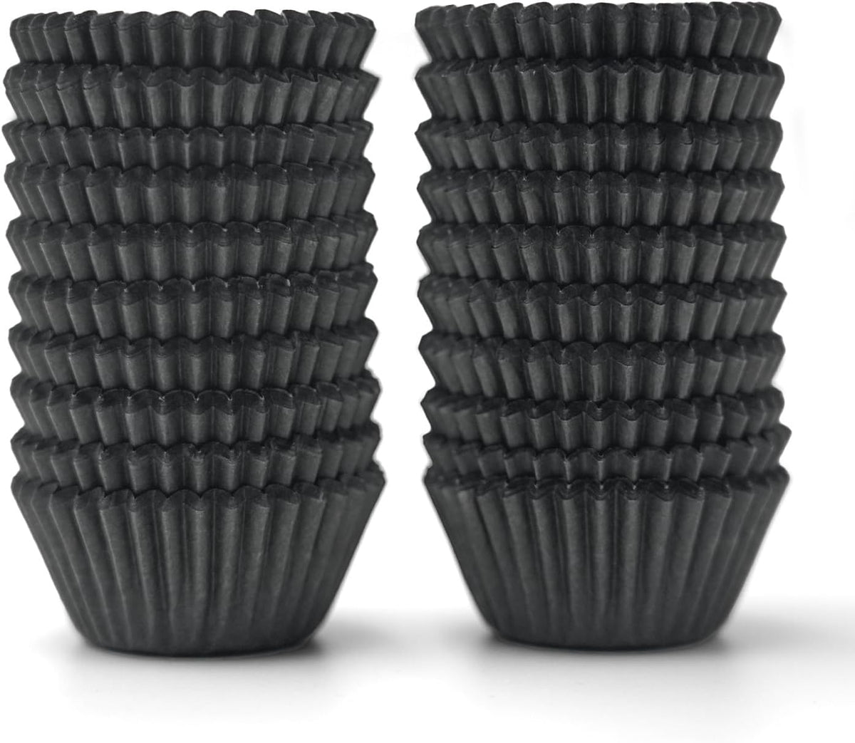 Bake Choice 400pcs Black Mini cupcake liners for baking, mini muffin liners — main product image
