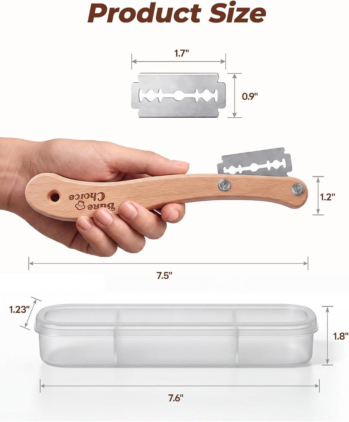 Bake Choice Bread Lame, Sourdough Scoring Tool with Ergonomic Wooden Handle — product details