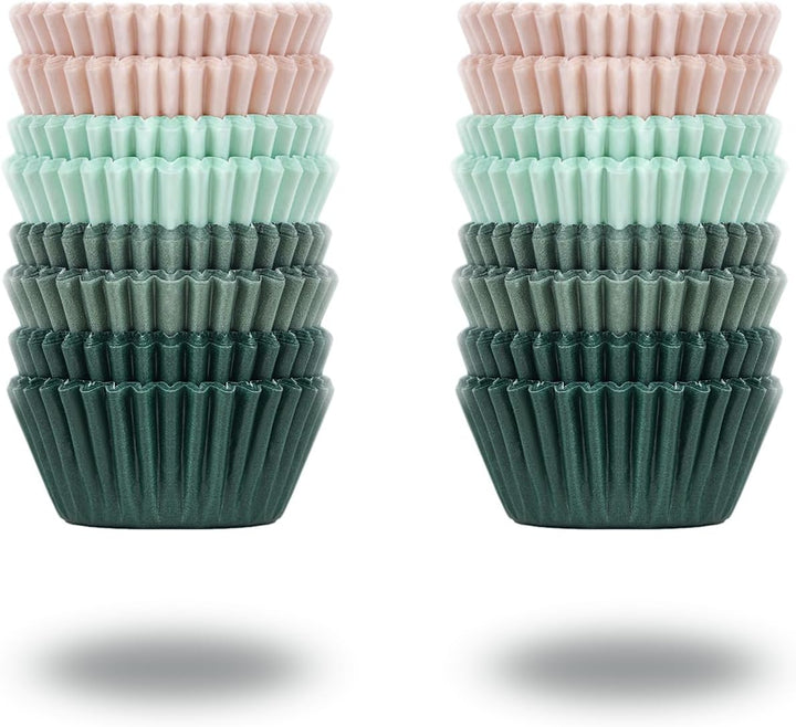 Bake Choice Cupcake Liners for Baking, 400 Pcs Mini Muffin Liners, Food Grade Cupcake Wrappers, Colorful Greaseproof Parchment Paper for Birthday, Party & Wedding, Calyx Series — product details