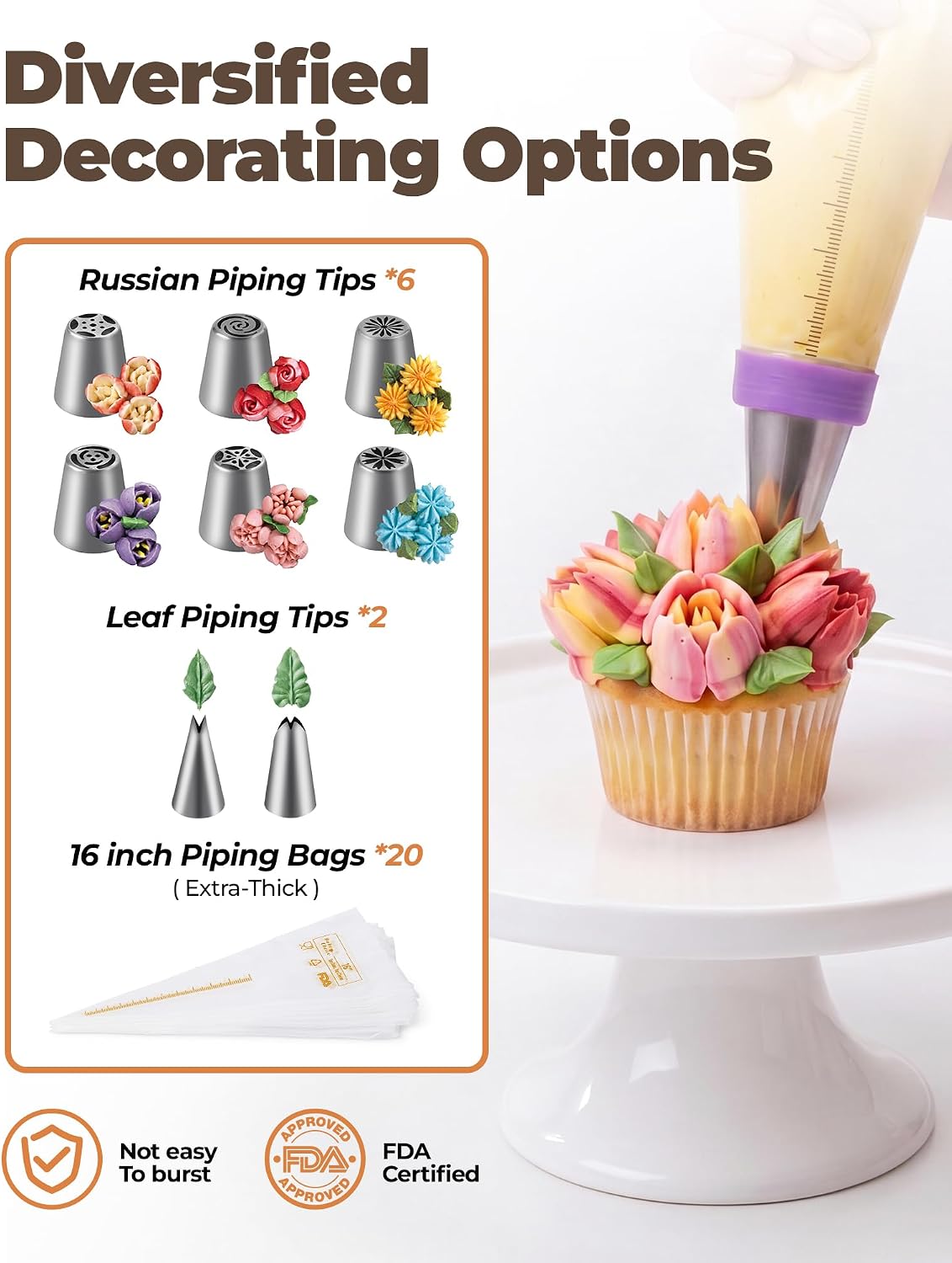 Bake Choice Muffin Pan for Baking, Standard Cupcake Pan Set, 132 PCS — product details
