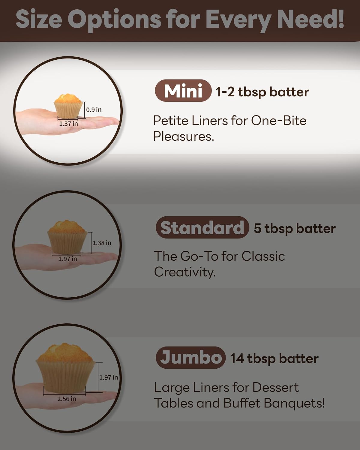 Bake Choice Cupcake Liners for Baking, 400 Pcs Mini Muffin Liners, Food Grade Cupcake Wrappers, Colorful Greaseproof Parchment Paper for Birthday, Party & Wedding, Calyx Series — product details