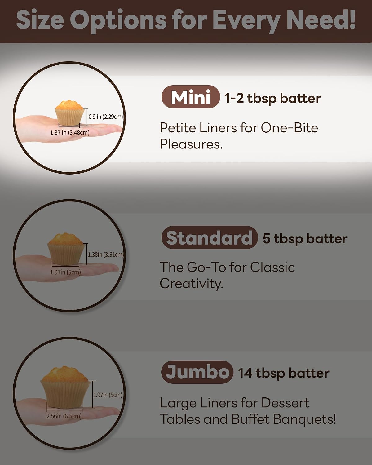 Bake Choice 400pcs Black Mini cupcake liners for baking, mini muffin liners — product details