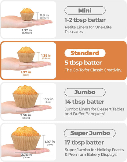 Bake Choice 200pcs Standard Cupcake Liners for Baking, Muffin Liners — product details