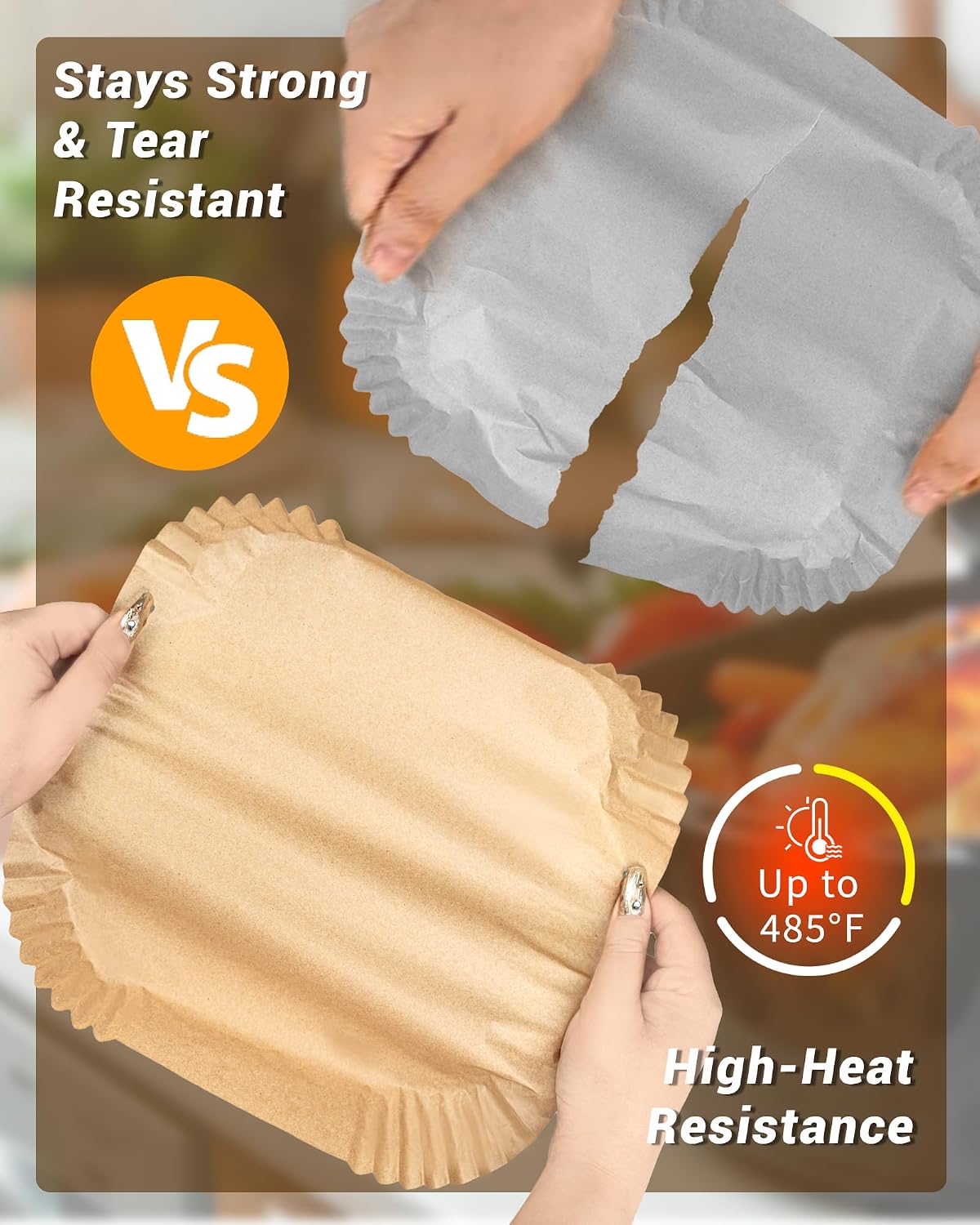 500Pcs Air Fryer Paper Liners, 8’’ Square Disposable Parchment Paper — product details