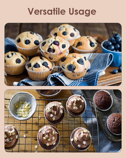 Bake Choice 400pcs Black Mini cupcake liners for baking, mini muffin liners — product details