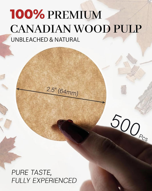 Bake Choice 500 Pcs Unbleached Coffee Filters for Aeropress Coffee Makers — product details