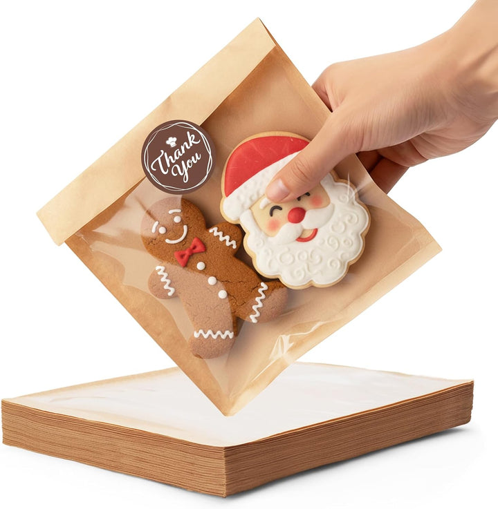 Bake Choice 150PCS Cookie Bags with Seal, 5.7x6.5 Individual Treat Bags — product details