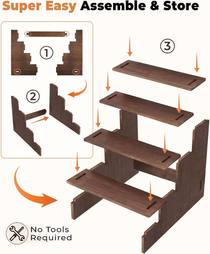 Bake Choice 2 Set Wooden Cupcake Stand, Tiered Risers Display Stands, L — product details