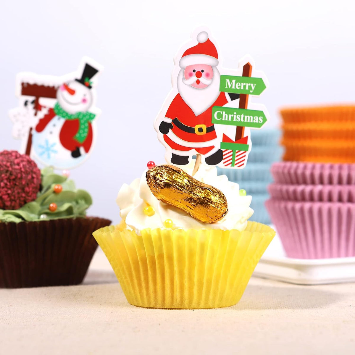 Bake Choice 200pcs Standard Cupcake Liners for Baking, Blue Muffin Liners — product details