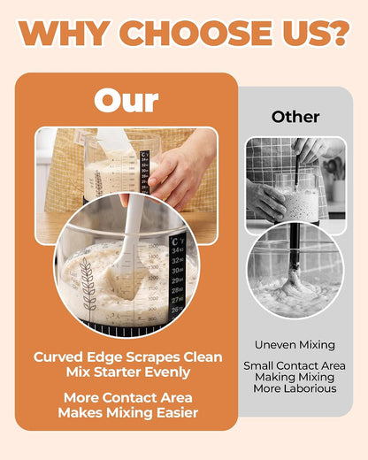 Bake Choice Sourdough Starter Jar, Large 50oz Sourdough Starter Kit — product details
