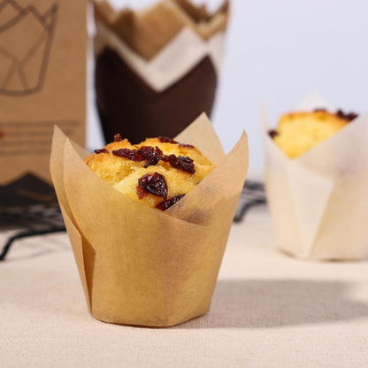 Bake Choice 100pcs Extra Large Natural Tulip Cupcake Liners, 65GSM Paper — product details