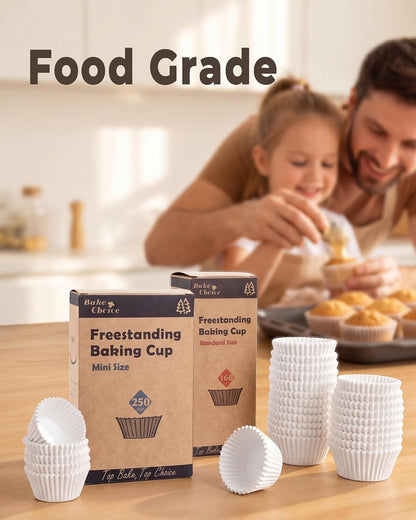 Bake Choice Standard Cupcake Liners for Baking, 160PCS, Non-stick, White — product details