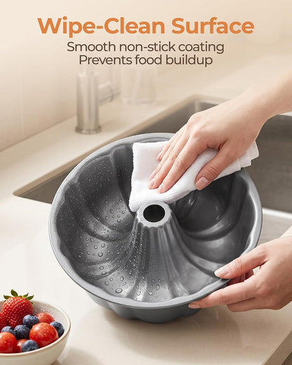 Bake Choice Bundt Cake Pan,12 Cup Fluted Tube Cake Pan, Made Without PFAS — product details