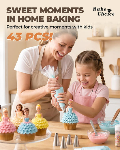 Bake Choice 43 Pcs Ruffle Piping Tips and Bags Sets for Cake Decorating — product details