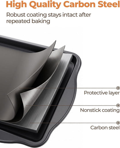 Bake Choice Small Baking Sheet, Baking Pan with 30 Pcs Pre Cut Liners — product details