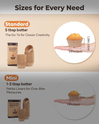 Bake Choice Standard Cupcake Liners for Baking, 160PCS, Non-stick, Natural — product details
