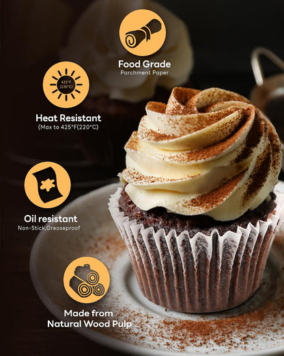 Bake Choice 100pcs Jumbo Cupcake Liners for Baking, White Muffin Liners — product details