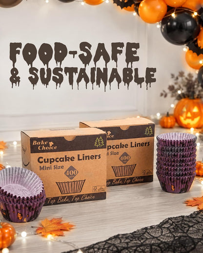 Bake Choice Mini Halloween Cupcake Liners 400pcs, Grease-Resistant — product details