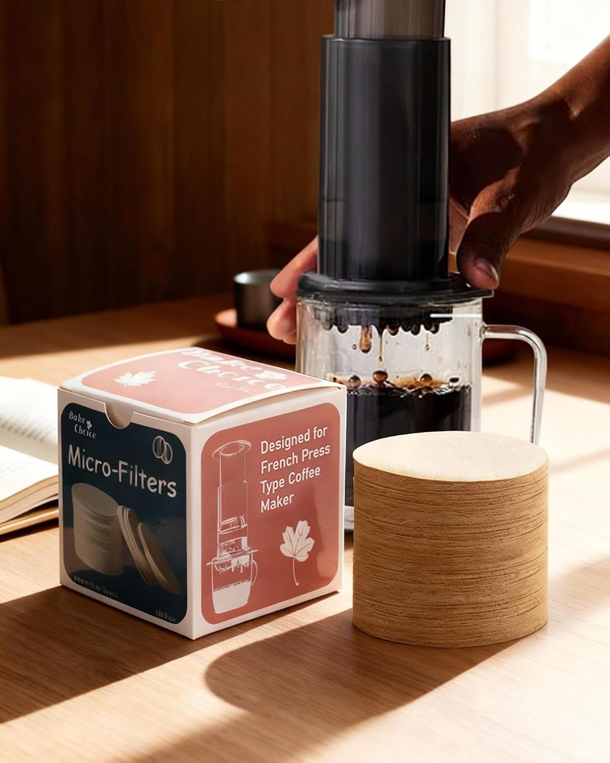 Bake Choice 500 Pcs Unbleached Coffee Filters for Aeropress Coffee Makers — product details