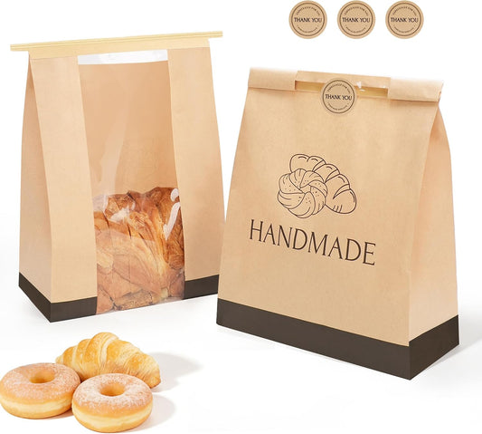 Bake Choice 100Pcs Paper Bread Bags for Homemade Bread, 14 x 8.3 x 3.5 Inch — product details
