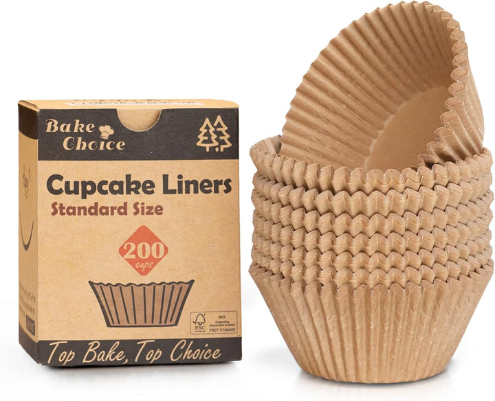 Bake Choice 200pcs Standard Cupcake Liners for Baking, Muffin Liners — main product image