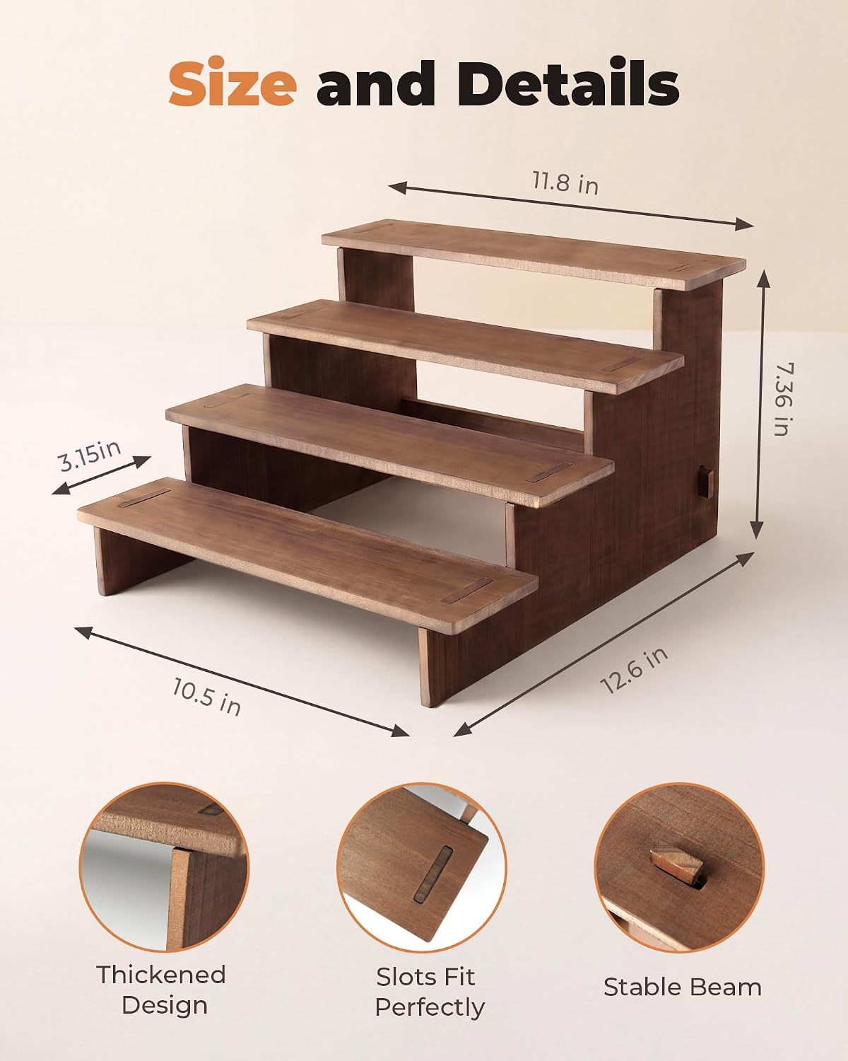 Bake Choice 2 Set Wooden Cupcake Stand, Tiered Risers Display Stands, L — product details