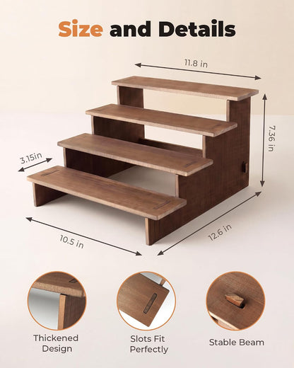 Bake Choice 2 Set Wooden Cupcake Stand, Tiered Risers Display Stands, L — product details