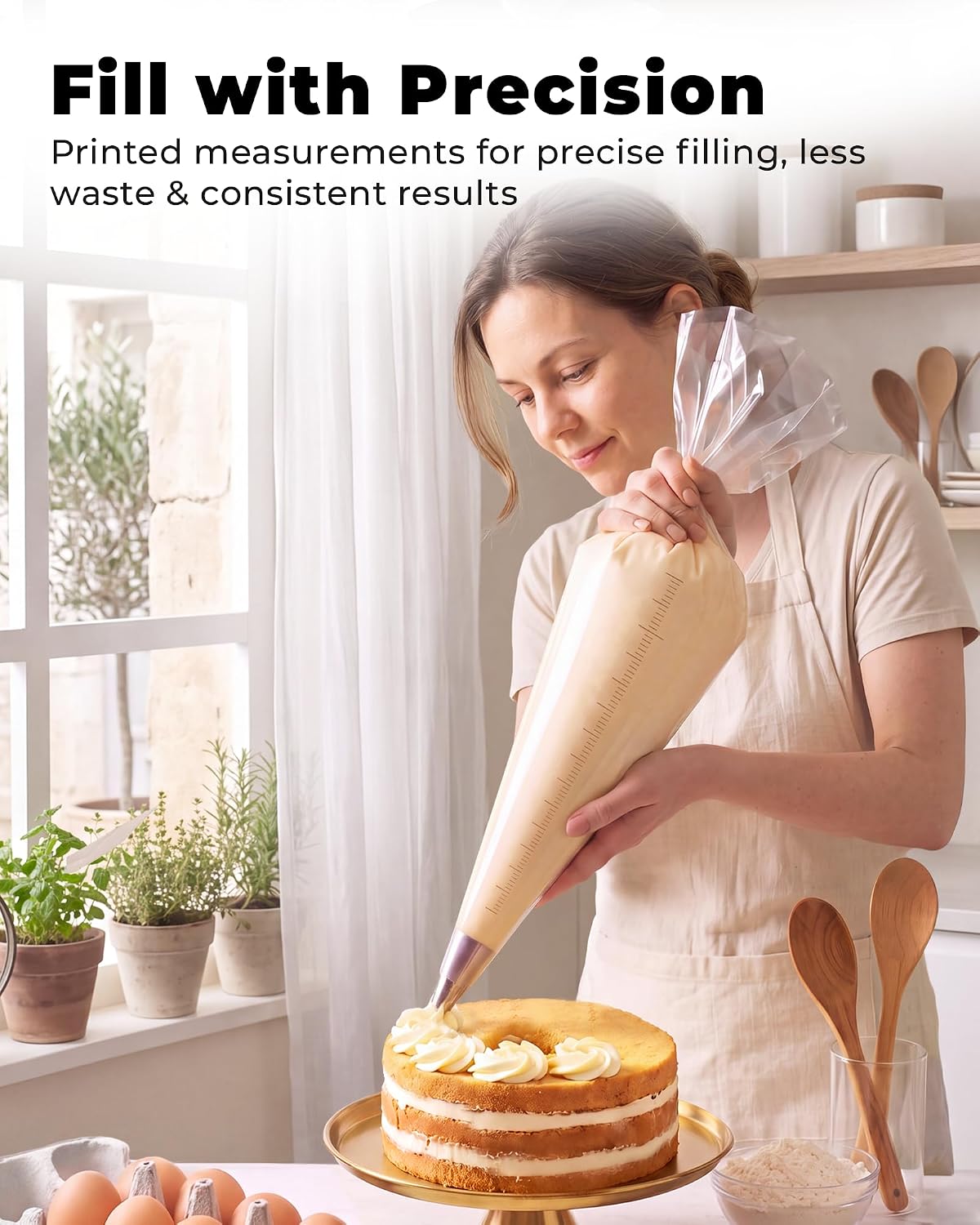 Bake Choice 21 Inch Piping Bags, 100PCS Thickened Disposable Pastry Bags — product details