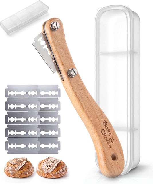 Bake Choice Bread Lame, Sourdough Scoring Tool with Ergonomic Wooden Handle — main product image