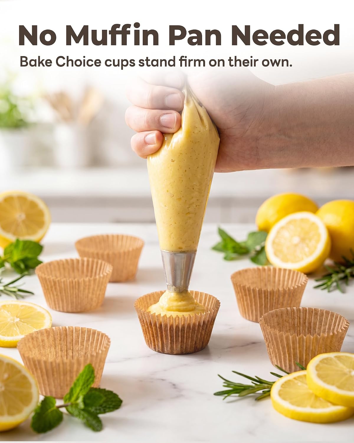 Bake Choice 250PCS Mini Cupcake Liners for Baking, Non-stick, Natural — product details