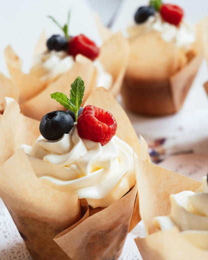 Bake Choice 100pcs Natural Super Jumbo Tulip Cupcake Liners for Baking — product details
