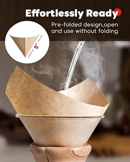 Bake Choice Coffee Filters, 5-13 Cups, for Pour-Over Coffee Makers, 50 Pcs — product details