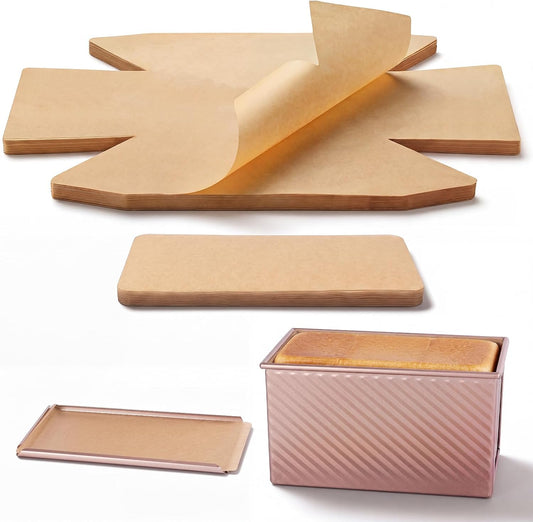 Bake Choice Loaf Pan Liners for 1 LB Pullman Loaf Pan with Lid, 50 Sets — main product image