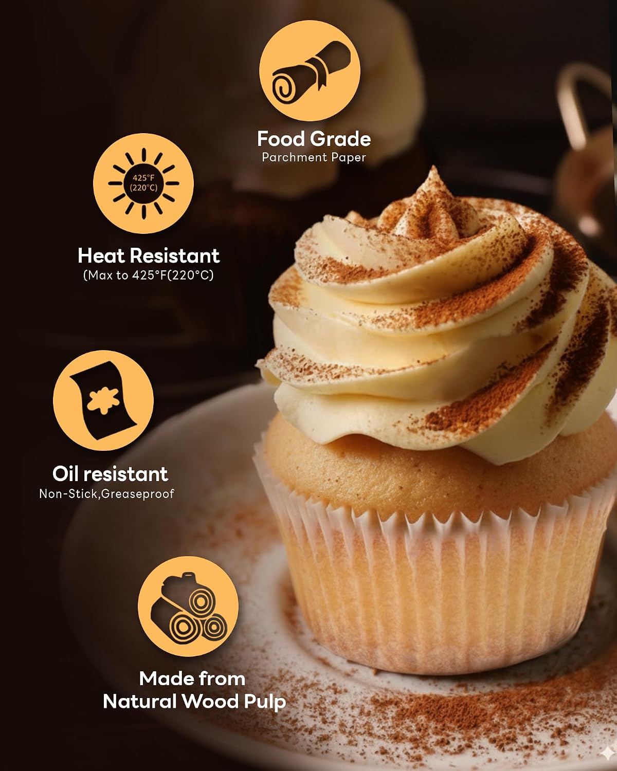 Bake Choice 400pcs White Cupcake Liners for Baking, Mini Muffin Liners — product details
