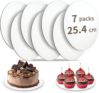 Bake Choice Cake Boards 10 inch, 7 Pack Food-Graded Cardboard Cake Rounds — main product image